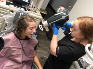 Having fun in our dental radiography class.